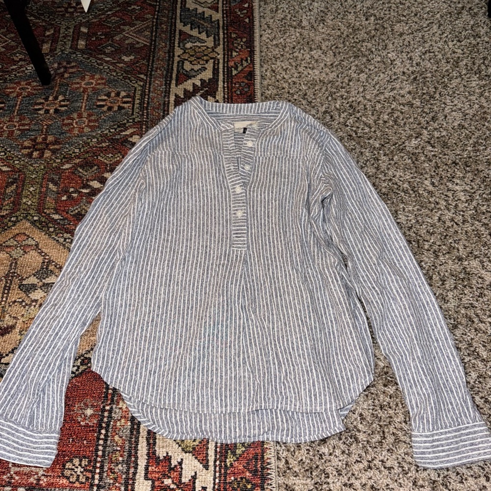 Target Blue and White Striped Blouse